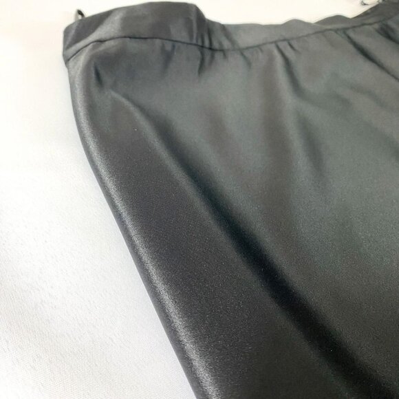 TADASHI TOO VINTAGE 90S BLACK SATIN TRAIN LONG FORMAL EVENING FULL SKIRT- 18Q - Picture 6 of 9